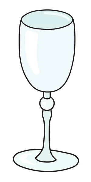 Zure Sherry Hartelijke Cocktail Glas Stijlvolle Handgetekende Doodle Tekenfilm Stijl — Stockvector