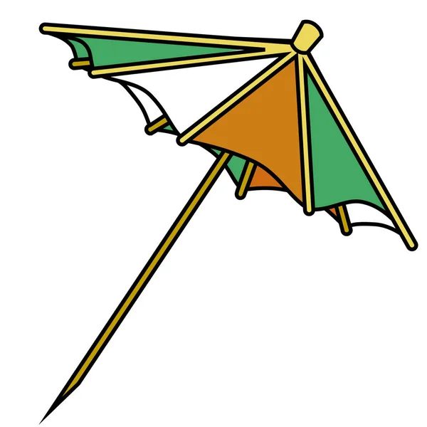 Saint Patricks Day Spécial Vert Blanc Orange Drapeau Irlandais Parapluie — Image vectorielle