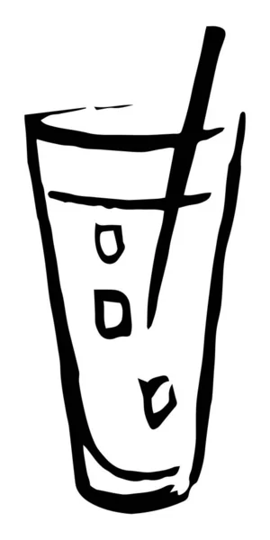 Lungo Highball Disegnato Mano Linea Art Vector Cocktail Può Essere — Vettoriale Stock