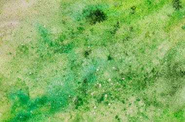 Sıcak yaz çimenleri el boyaması suluboya arka plan.