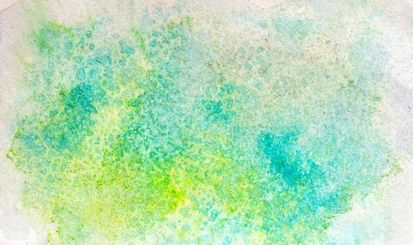 Azul claro, yelllow e gree pintados à mão fundo aquarela. — Fotografia de Stock
