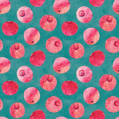 El yapımı suluboya kağıt kesimi yaban mersini ya da inek üzümü deseni. Şirin kawaii arka planı, duvar kağıdı, tekstil, hediye veya çiftçi ürünleri paketleme için iyidir.