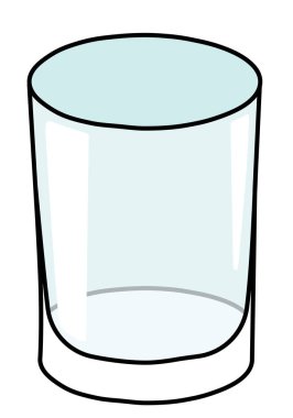 Old fashioned whiskey tumbler rocks cocktail glass. Stylish doodle cartoon style gin colored vector illustration. For party card, invitations, posters, bar menu or alcohol cook book recipe.