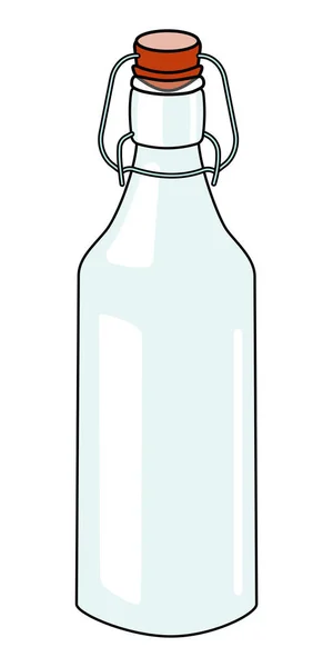 Swing Top Bottle Stopper Stylish Hand Drawn Doodle Cartoon Style — ストックベクタ
