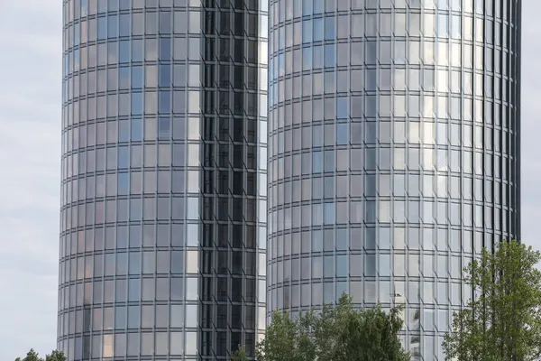 Unikalny Styl Architektury Okrągłe Szczegóły Budynku Wieży Zdjęcie Zrobione Ciepły — Zdjęcie stockowe