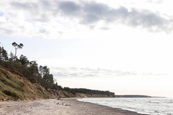 Балтійський Морський Берег Фотографія Зроблена Хмарний Літній День — стокове фото