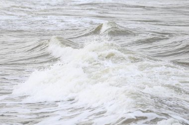 Baltık Denizi Suyu, Baltık Kıyısı 'nın yakınındaki desen detaylarını ortaya çıkarıyor. Fotoğraf, sonbaharda sıcak bir bulutlu günde çekildi..