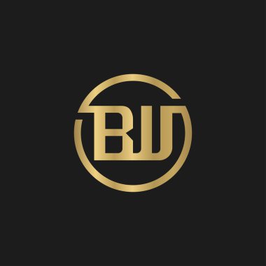 Alfabe harfleri Baş harfleri: Monogram logosu BW, WB, W ve B