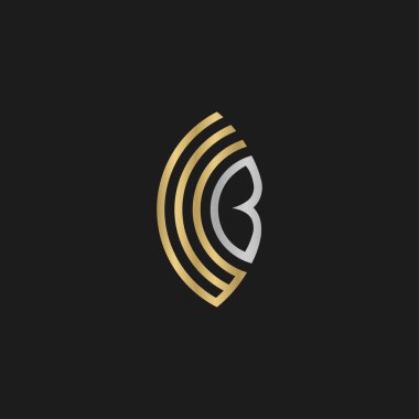 Alfabe harfleri Baş harfleri: Monogram logosu BW, WB, W ve B