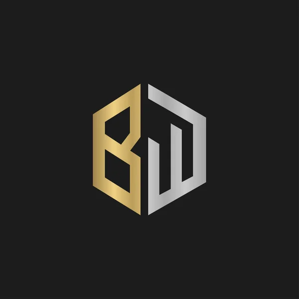 Alfabe harfleri Baş harfleri: Monogram logosu BW, WB, W ve B