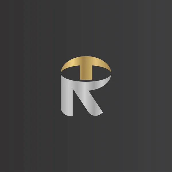 英文字母首字母标识Rt T和R — 图库矢量图片