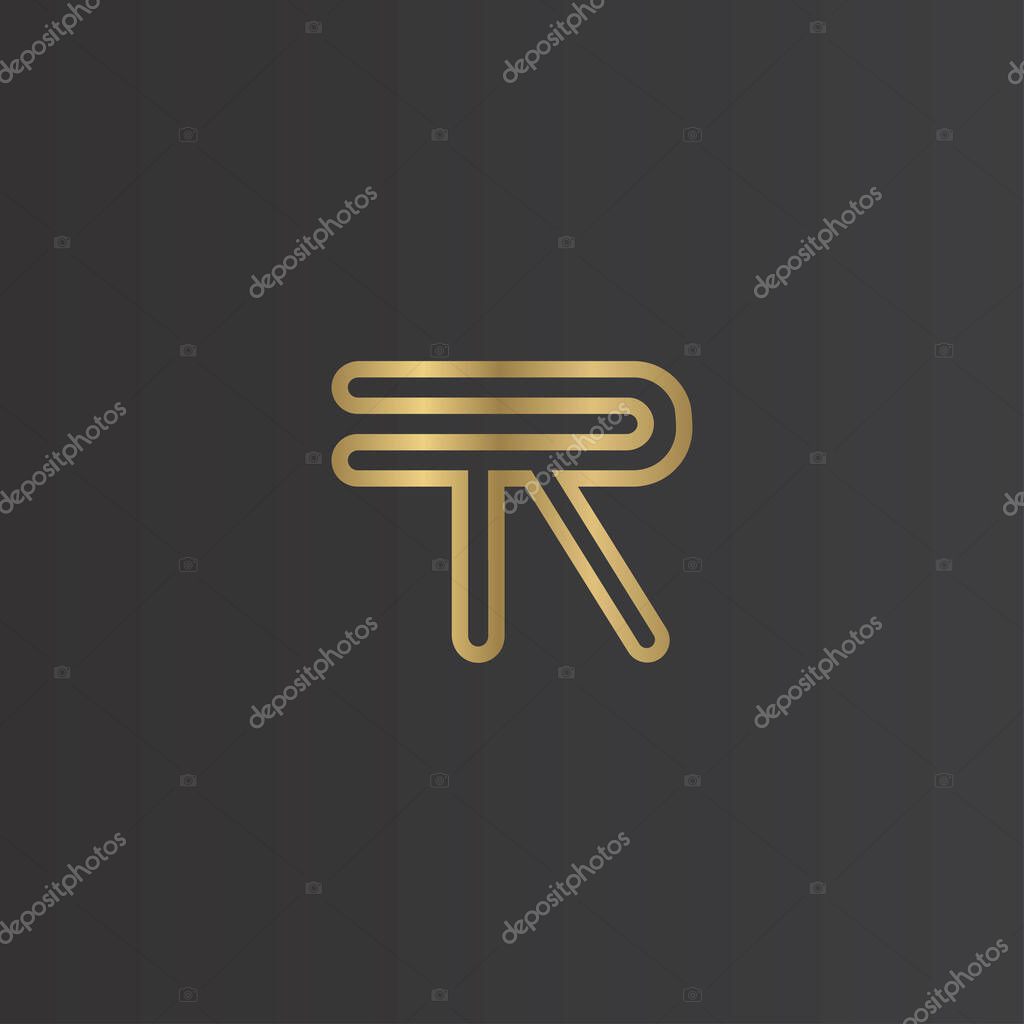 Alphabet Initials logo RT, TR, T and R