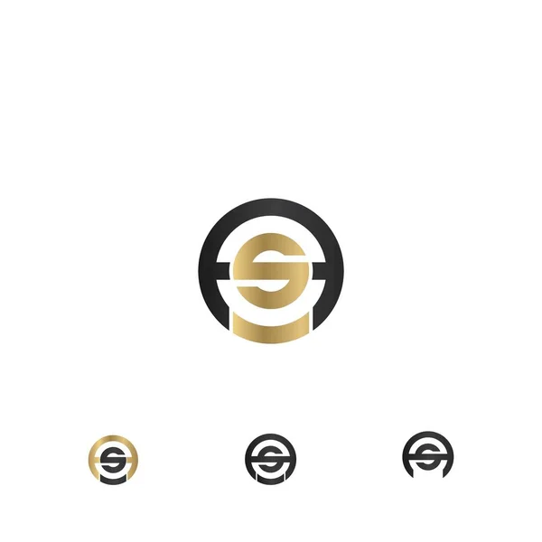 Diseño Inicial Abstracto Del Logotipo Del Alfabeto Letra Del Monograma — Vector de stock