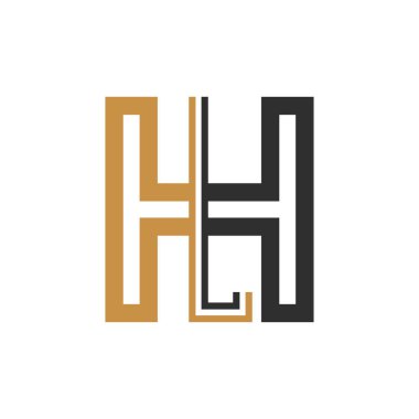 İlk harf lh logo veya hl logo tasarımı