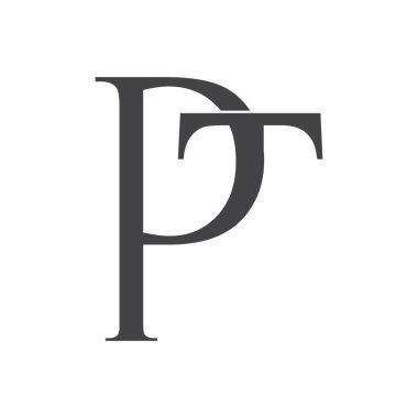 tp harfi logosu veya pt logo tasarımı