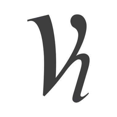 alfabe harfleri monogram logo hv vh ve v