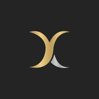 YX, XY, X ve Y Soyut ilk harfli harf logosu tasarımı
