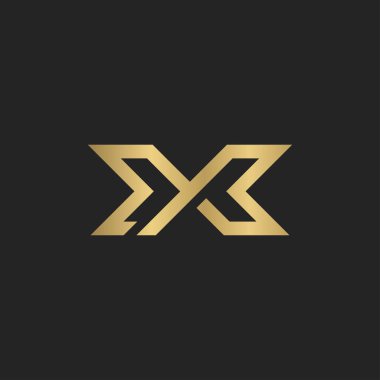 YX, XY, X ve Y Soyut ilk harfli harf logosu tasarımı