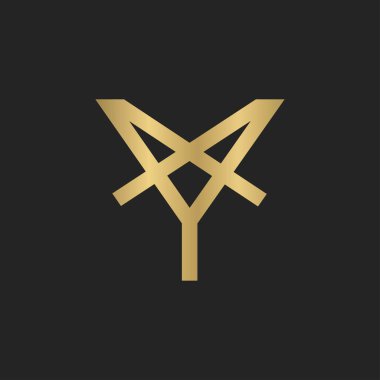 YX, XY, X ve Y Soyut ilk harfli harf logosu tasarımı