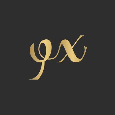 YX, XY, X ve Y Soyut ilk harfli harf logosu tasarımı