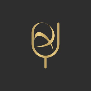 YX, XY, X ve Y Soyut ilk harfli harf logosu tasarımı