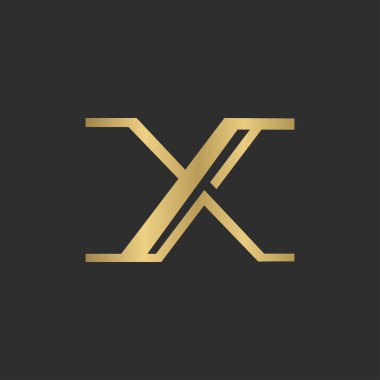 YX, XY, X ve Y Soyut ilk harfli harf logosu tasarımı