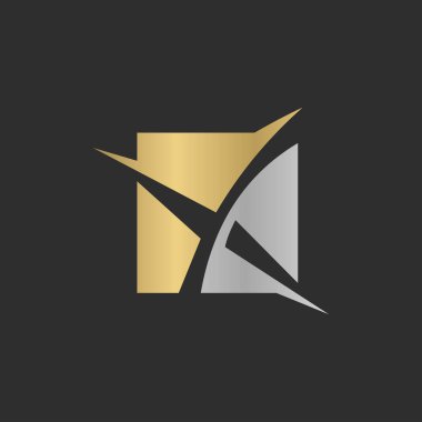 YX, XY, X ve Y Soyut ilk harfli harf logosu tasarımı