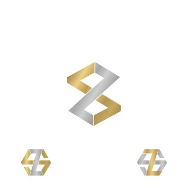 Alfabe Baş harfleri SZ, ZS, Z ve S logosu