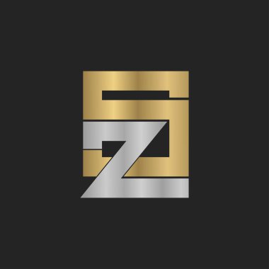 Alfabe Baş harfleri SZ, ZS, Z ve S logosu
