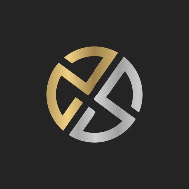 Alfabe Baş harfleri SZ, ZS, Z ve S logosu