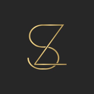 Alfabe Baş harfleri SZ, ZS, Z ve S logosu