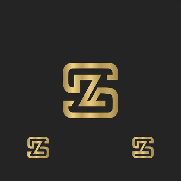 英文字母首字母标识Sz Z和S — 图库矢量图片