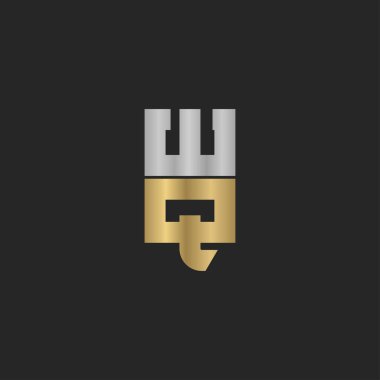 Alfabe Baş Logosu QW, WQ, W ve Q