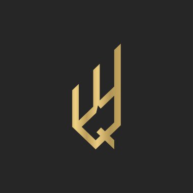 Alfabe Baş Logosu QW, WQ, W ve Q