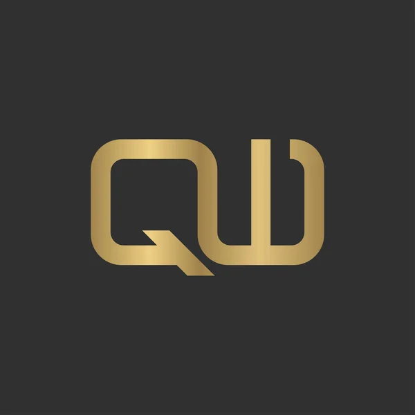 英文字母首字母标识Qw W和Q — 图库矢量图片