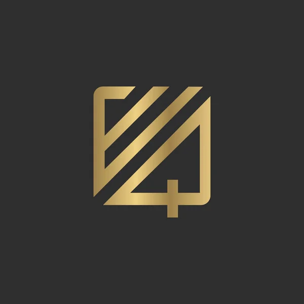Alfabetet Initialer Logotyp Och — Stock vektor