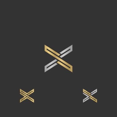 Alphabet Initials logo XS, SX, X and S