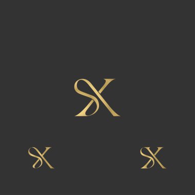 Alphabet Initials logo XS, SX, X and S