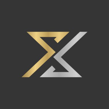 Alphabet Initials logo XS, SX, X and S