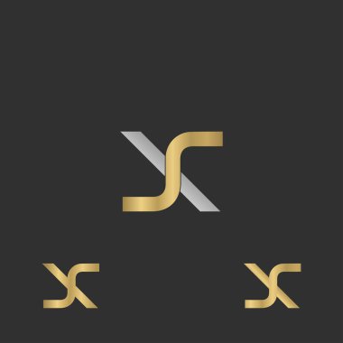 Alphabet Initials logo XS, SX, X and S