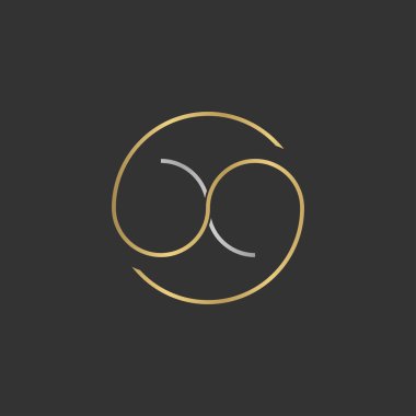 Alphabet Initials logo XS, SX, X and S