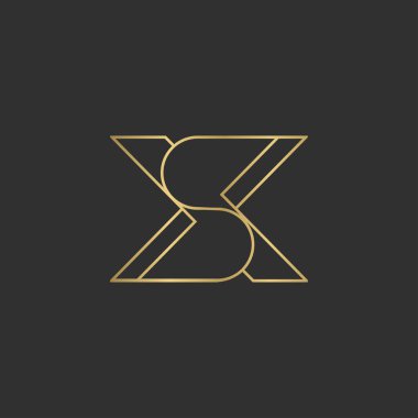 Alphabet Initials logo XS, SX, X and S