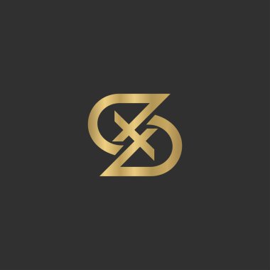 Alphabet Initials logo XS, SX, X and S