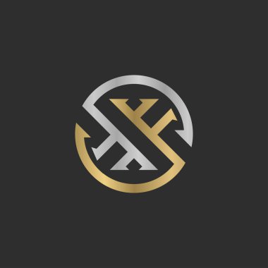 Alphabet Initials logo XS, SX, X and S