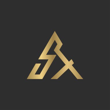 Alphabet Initials logo XS, SX, X and S