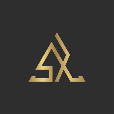 Alphabet Initials logo XS, SX, X and S