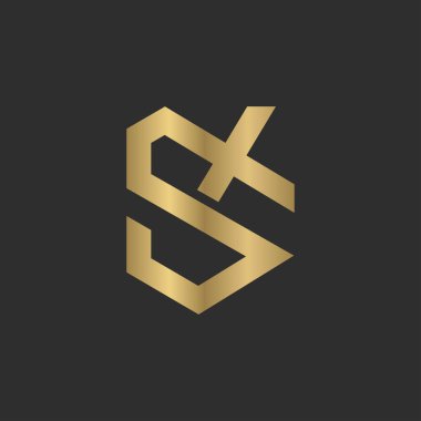 Alphabet Initials logo XS, SX, X and S