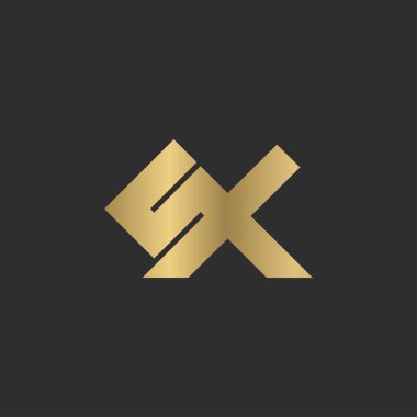 Alphabet Initials logo XS, SX, X and S