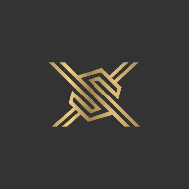 Alphabet Initials logo XS, SX, X and S