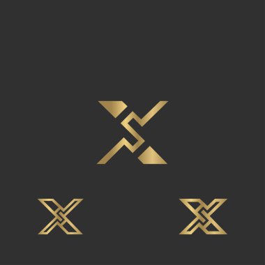 Alphabet Initials logo XS, SX, X and S